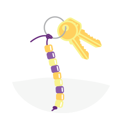 key ring, beads, bead, keys